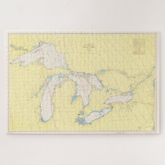 Puzzle Mapa de los Grandes Lagos (1966)