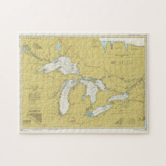 Puzzle Mapa de los Grandes Lagos (1979)