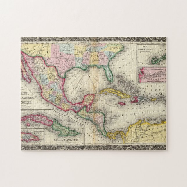 Puzzle Mapa De México, Centroamérica (Horizontal)