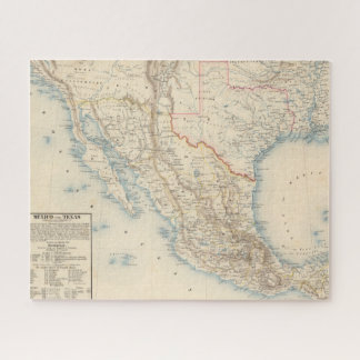 Puzzle Mapa de México y Texas
