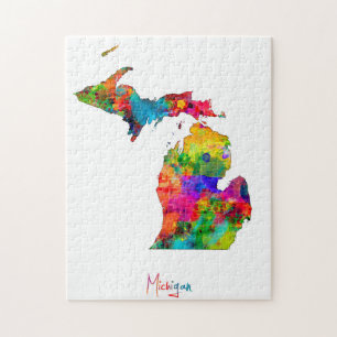 Puzzle Mapa de Michigan