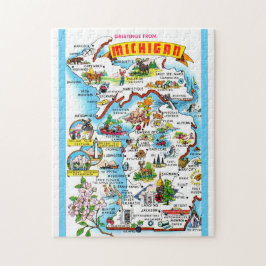 Puzzle Mapa de Michigan 11x14