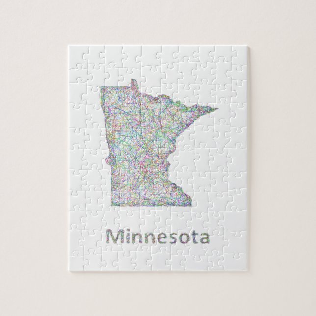 Puzzle Mapa de Minnesota (Vertical)