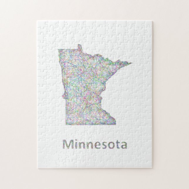 Puzzle Mapa de Minnesota (Vertical)