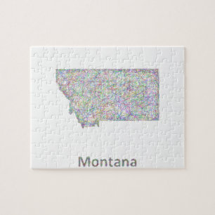 Puzzle Mapa de Montana
