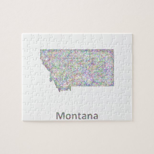 Puzzle Mapa de Montana (Horizontal)