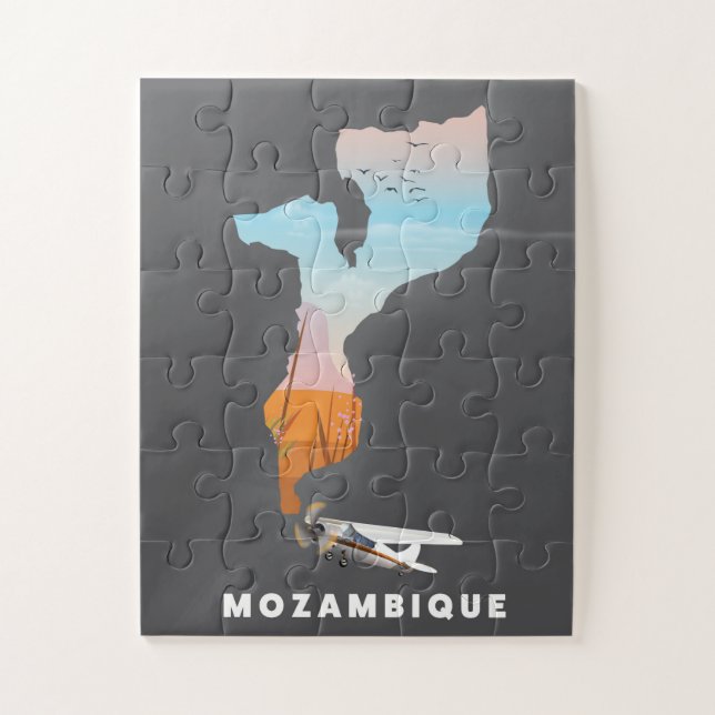 Puzzle Mapa de Mozambique (Vertical)