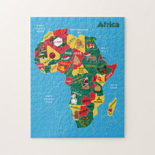 Puzzle Mapa de Navidades de África