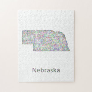 Puzzle Mapa de Nebraska