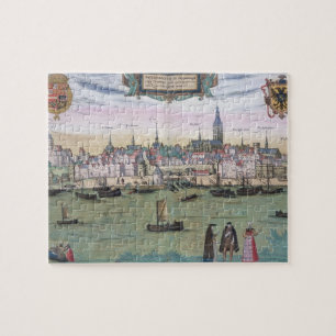 Puzzle Mapa de Nimega, de "Civitates Orbis Terrarum" b