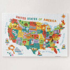 Puzzle Mapa de niños de EE.UU. en Estados Unidos