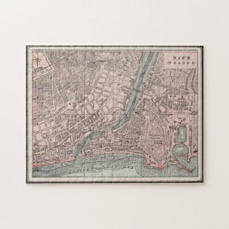 Puzzle Mapa de Niza Francia (1901)