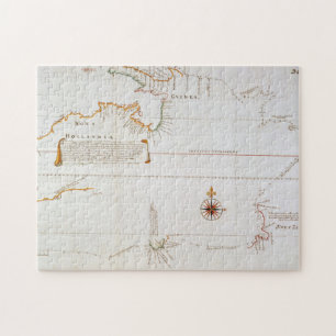 Puzzle Mapa de nueva Holanda el   ahora Australia 3