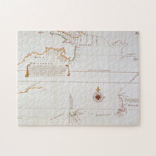 Puzzle Mapa de nueva Holanda el | ahora Australia 3 (Horizontal)