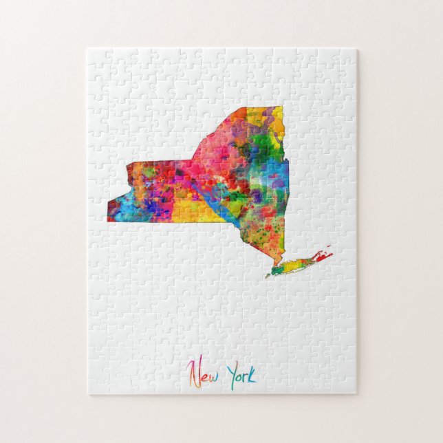 Puzzle Mapa de Nueva York (Vertical)