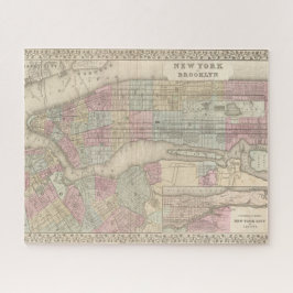 Puzzle Mapa de Nueva York y Brooklyn