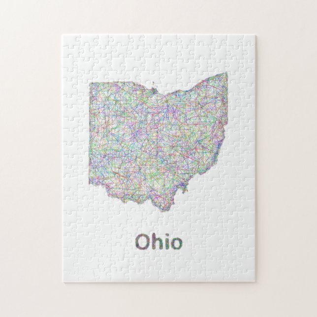 Puzzle Mapa de Ohio (Vertical)