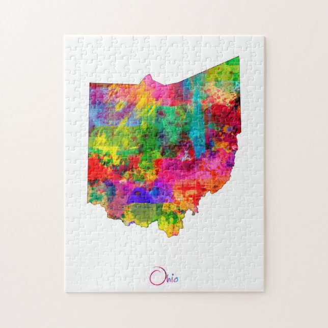 Puzzle Mapa de Ohio (Vertical)