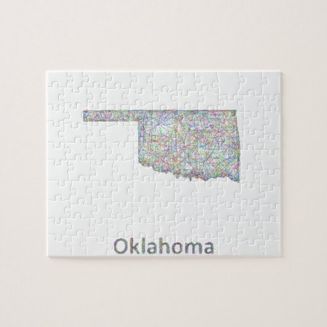 Puzzle Mapa de Oklahoma (Horizontal)
