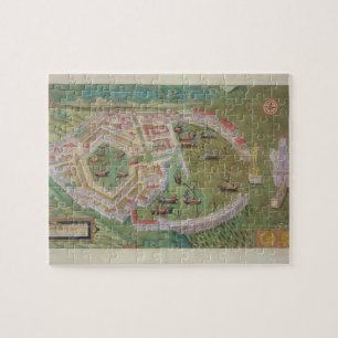 Puzzle Mapa de Ostia, de "Civitates Orbis Terrarum" por G