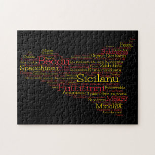 Puzzle Mapa de palabras siciliano