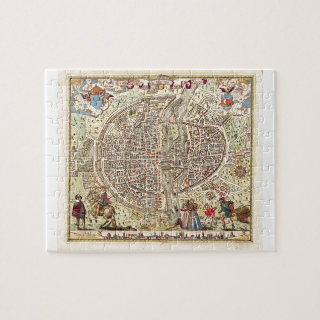 Puzzle Mapa de París, 1576 (Horizontal)