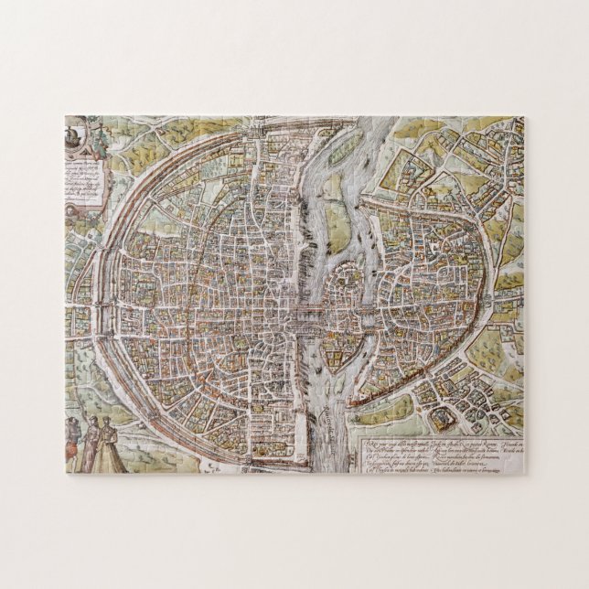 PUZZLE MAPA DE PARÍS, 1581 (Horizontal)