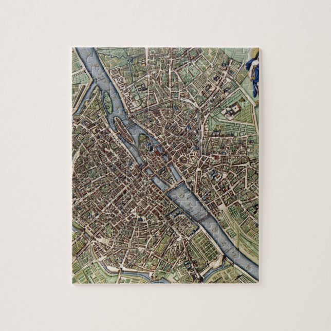 Puzzle Mapa de París de la vieja vieja vieja vieja vieja  (Vertical)