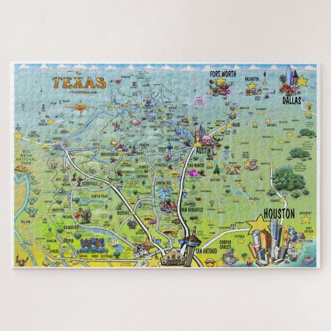 Puzzle Mapa de Personalizados de Texas (Horizontal)