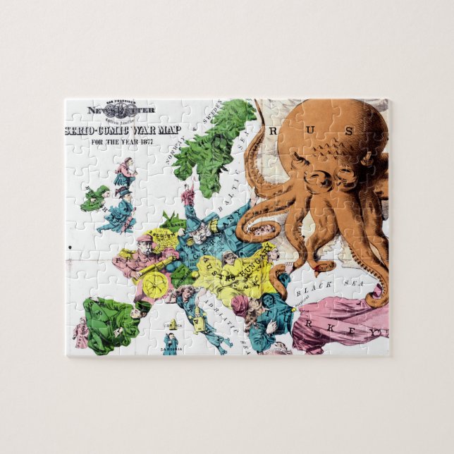 Puzzle Mapa de Personalizados políticos de Europa (1877) (Horizontal)