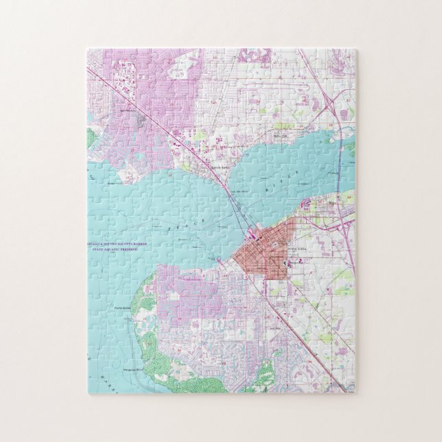 Puzzle Mapa de Punta Gorda y de Charlotte la Florida del (Vertical)