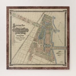 Puzzle Mapa de recuerdo de la Feria Mundial de Chicago, 1