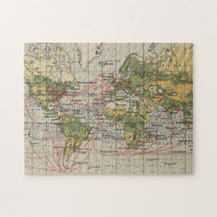 Puzzle Mapa de rutas de la navegación del mundo del