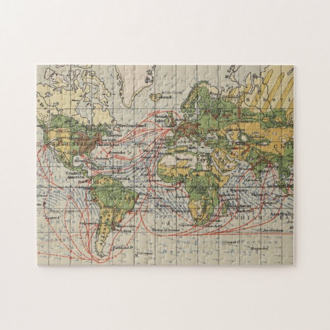 Puzzle Mapa de rutas de la navegación del mundo del (Horizontal)
