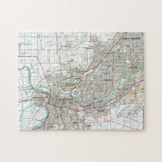 Puzzle Mapa de Sacramento California (1994)