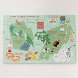 Puzzle Mapa de senderismo urbano de Brooklyn