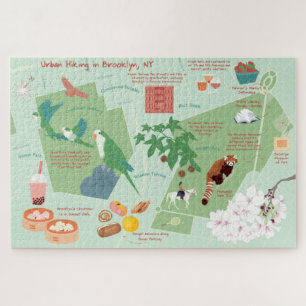 Puzzle Mapa de senderismo urbano de Brooklyn