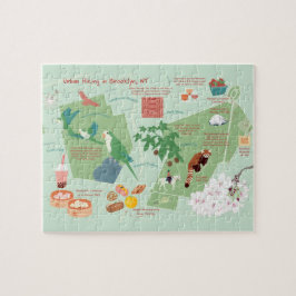 Puzzle Mapa de senderismo urbano de Brooklyn, Nueva York