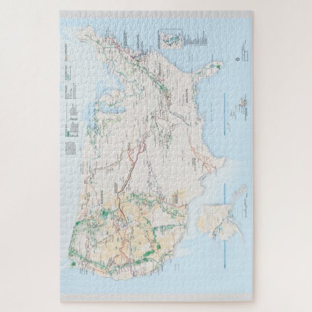 Puzzle Mapa de senderos de los parques nacionales (Vertical)