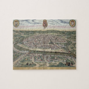 Puzzle Mapa de Sevilla, de "Civitates Orbis Terrarum"