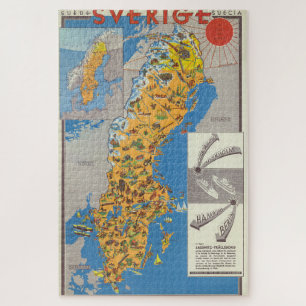 Puzzle Mapa de Suecia