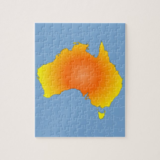 Puzzle Mapa de Sunny Australia (Vertical)