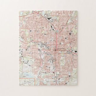 Puzzle Mapa de Tallahassee la Florida (1999)