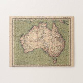 Puzzle Mapa de Topografía Australiana Vintage (1888)
