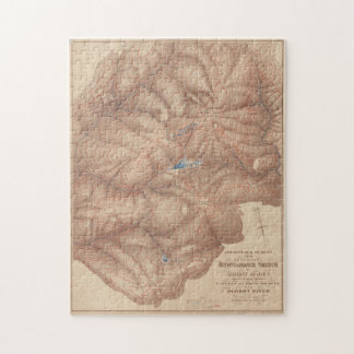 Puzzle Mapa de Topografía de las Montañas de las Montañas