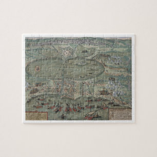 Puzzle Mapa de Túnez, de "Civitates Orbis Terrarum" por G