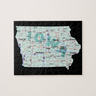 Puzzle Mapa de un estado a otro de Iowa