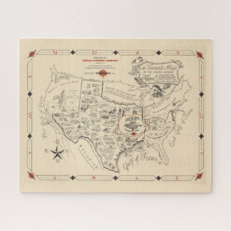 Puzzle Mapa de un texano de los Estados Unidos (de Texas)