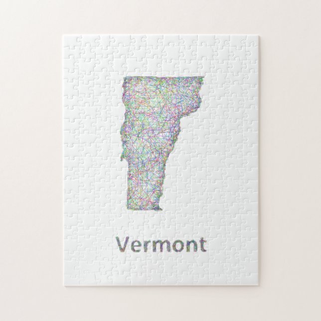 Puzzle Mapa de Vermont (Vertical)
