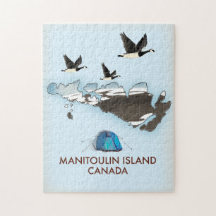 Puzzle Mapa de viaje a la isla Bathurst Canadá
